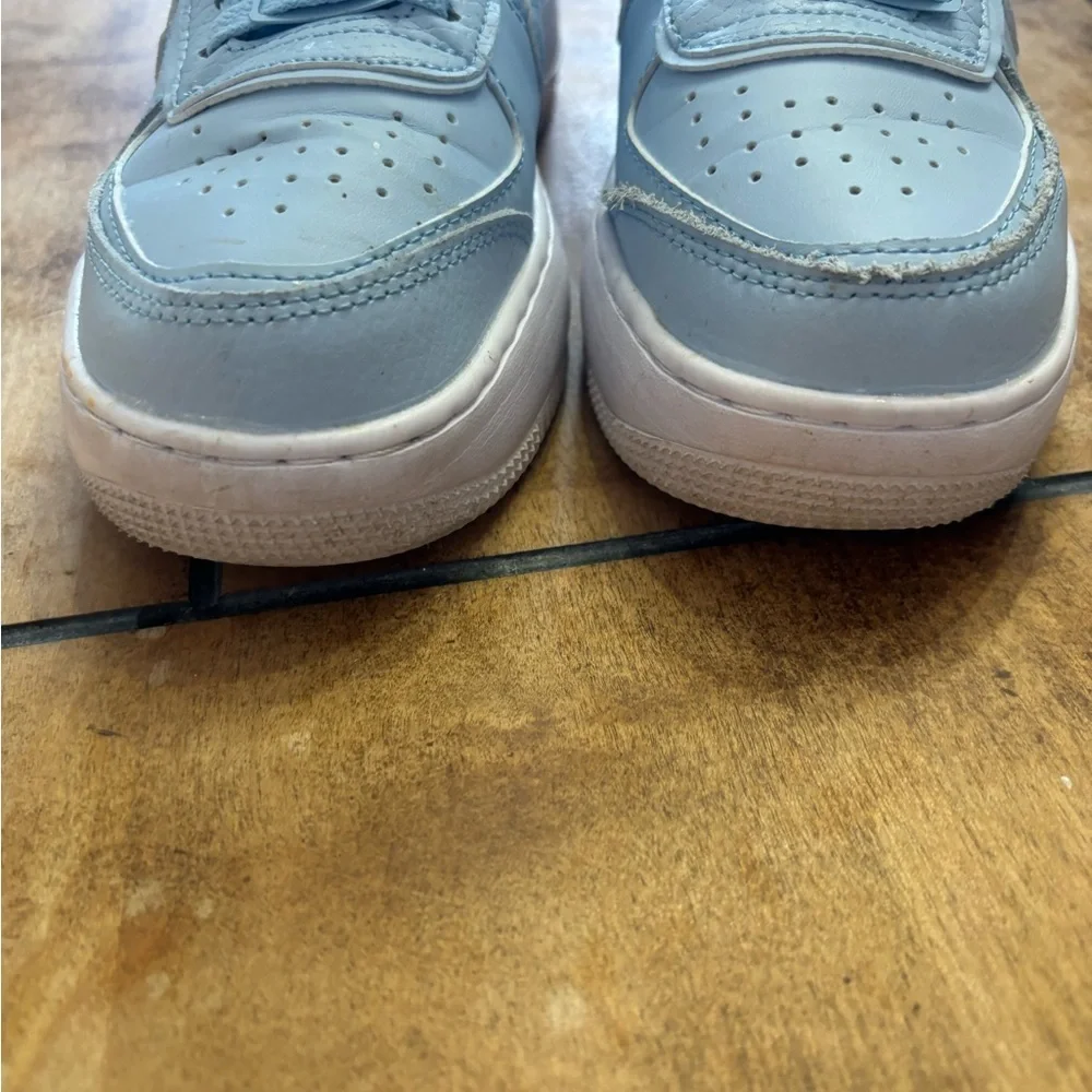 Nike Blue Leather Air Force 1 Shadow Baby Blue Ghost Sneakers